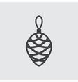 christmas tree toy icon vector image vector image