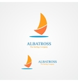 sailboat design logo vector image