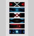 set 6 banner abstract technology concept vector image