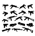 submachine guns vector image