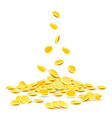 gold coins heap vector image vector image
