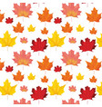 seamless autumn leaves background pattern vector image vector image