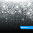 falling snow on a transparent background vector image