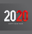 new 2020 year paper greeting carddark background vector image vector image