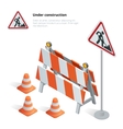 Road repair under construction road sign Repairs Vector Image