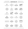 set of barber shop elements and shave icons vector image