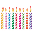 birthday candles vector image vector image