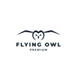 owl or owlet fly line modern logo design vector image