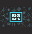 rectangle banner for big data vector image