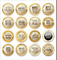 luxury sale gold and white labels collection vector image vector image
