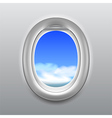 sky in aircraft window background vector image