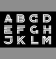 decorative alphabet font with capital letters vector image