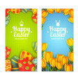 easter banner set vector image