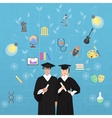 education bachelor magister knowledge tree concept vector image