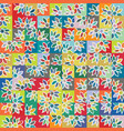 funky stylized rainbow geo floral micro pattern vector image vector image
