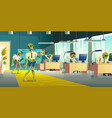 office zombies at work cartoon concept vector image