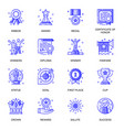 success web flat line icons set pack outline vector image