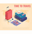 travel equipment in isometric style vector image