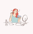 beauty skincare and makeup concept vector image vector image