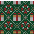 christmas knitted pattern winter geometric vector image vector image