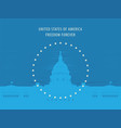 banner or card with the words freedom forever vector image vector image