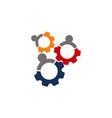 team work gear vector image