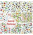 cartoon insects and bugs seamless pattern vector image vector image