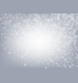 silver snow gray background xmas snowfall vector image
