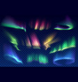 aurora borealis polar lights realistic set vector image