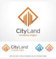 city land logo template design vector image vector image
