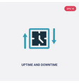 two color uptime and downtime icon from vector image