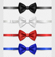 3d realistic black white red blue vector image