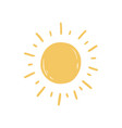 doodle sun sketch hand drawn cute vector image