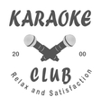 karaoke club microphone retro song vector image