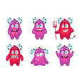 candy monsters emoticons set vector image vector image