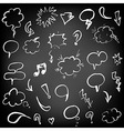 hand draw chalk on board vector image vector image