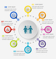 infographic template with public icons vector image
