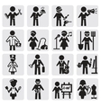 occupations and professions set vector image vector image