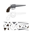 polygonal puzzle game constructor from triangles vector image