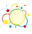 colorful circles background with blank space vector image