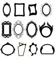 mirror silhouettes set vector image