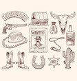 wild west rodeo show cowboy or indians vector image vector image