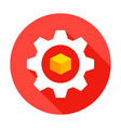 3d modeling gear circle icon vector image