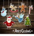 christmas elements vector image vector image