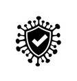 covid19-19 with shield icon vector image