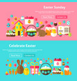 easter sunday website banners vector image