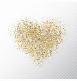 glitter golden hearts isolated on transparent vector image