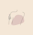 woman body from behind vector image