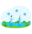 check environment man ecology protection health vector image