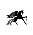 pegasus with wings isolated mythical animal vector image vector image